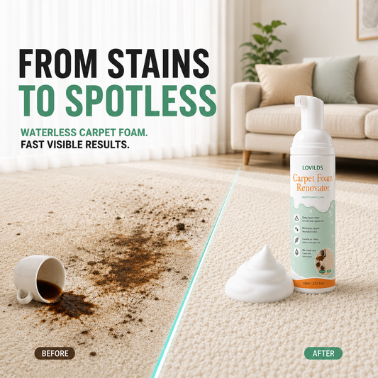 Instant Waterless Cleaning Foam for Carpet & Fabric