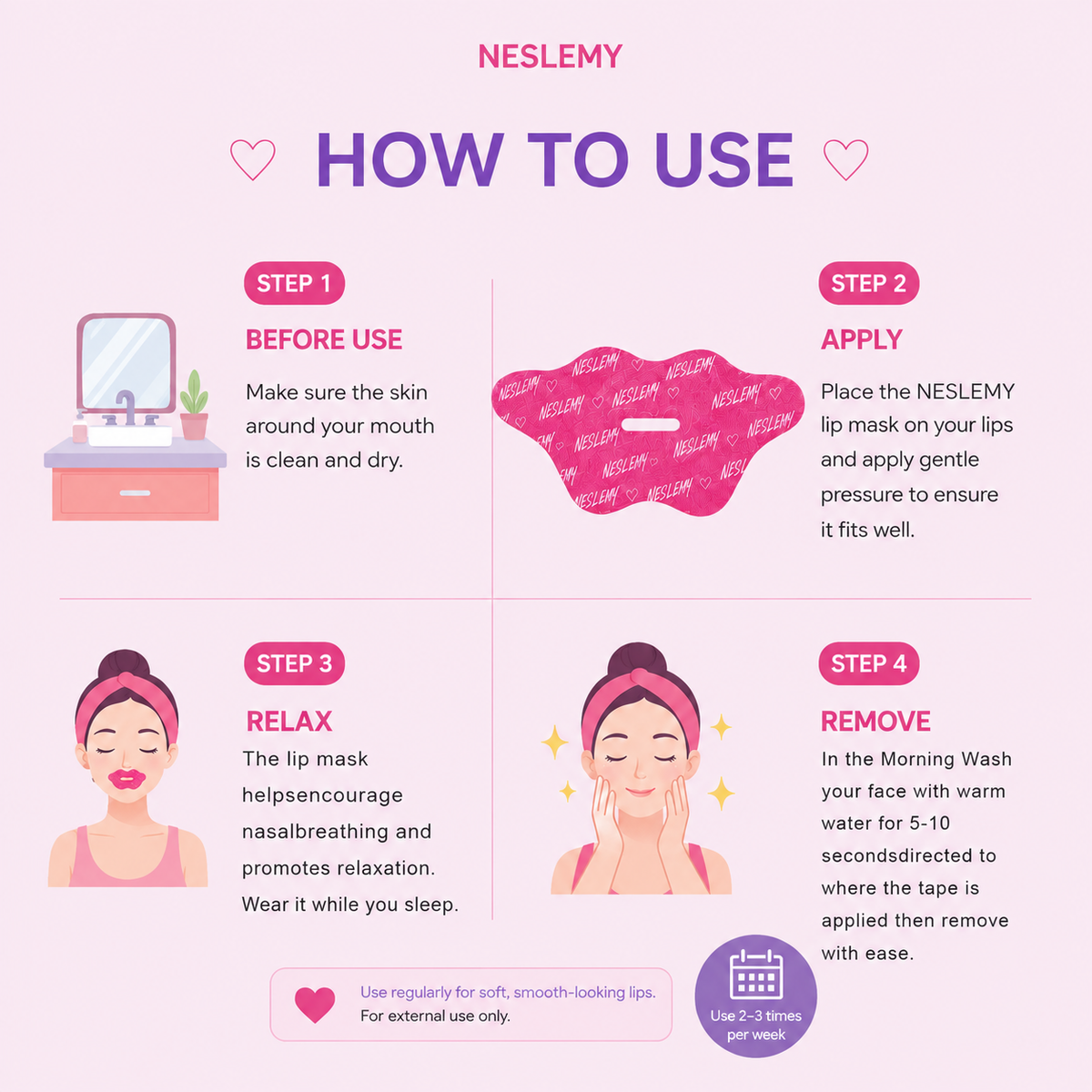 NESLEMY ✨Hydrating Collagen Mouth Tape👄