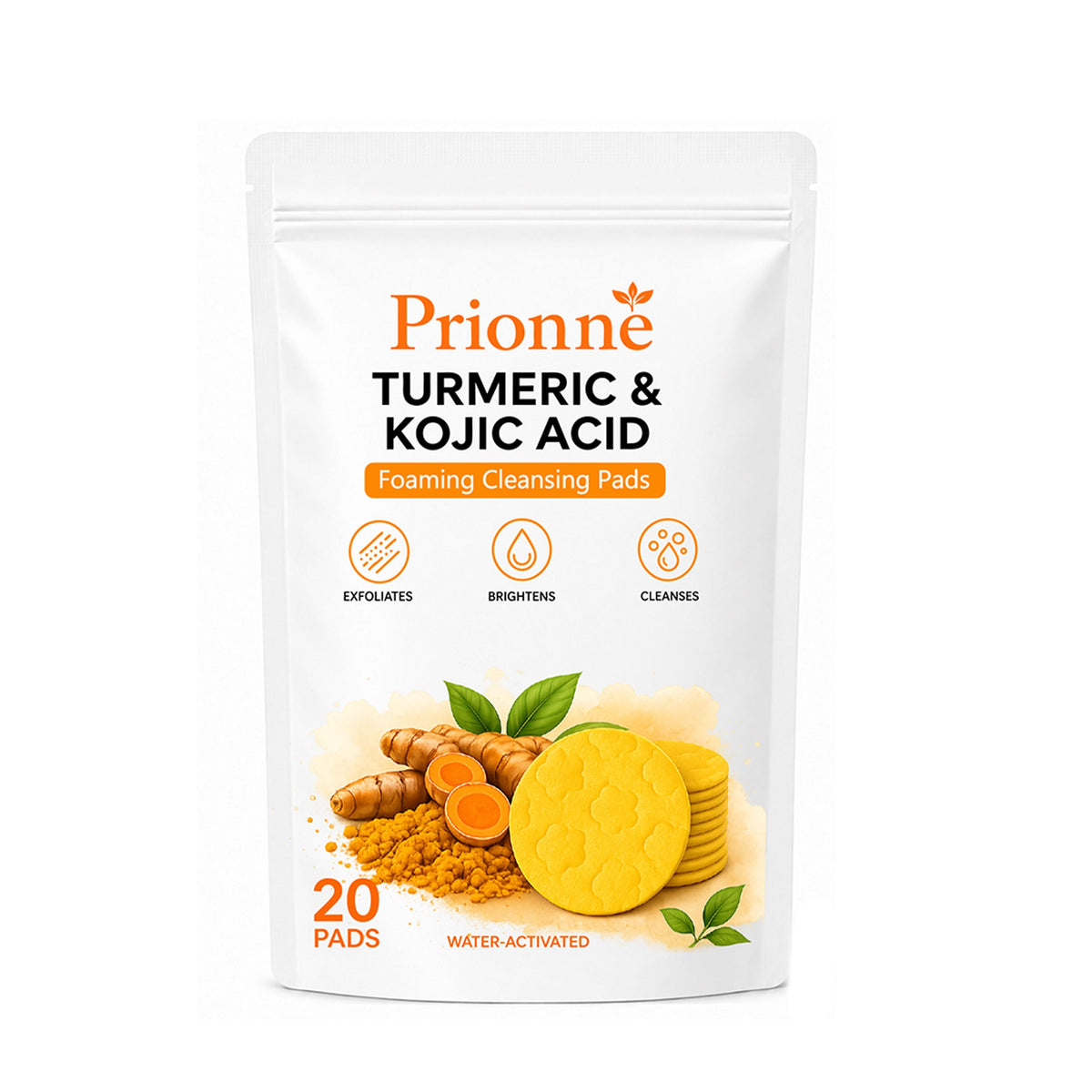 Prionne™ Turmeric + Kojic Acid Cleansing Pads