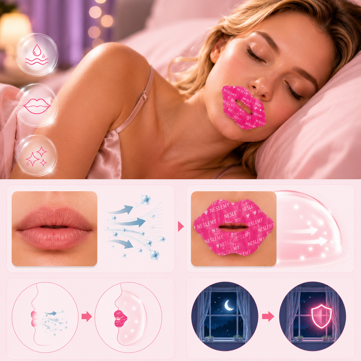 NESLEMY ✨Hydrating Collagen Mouth Tape👄